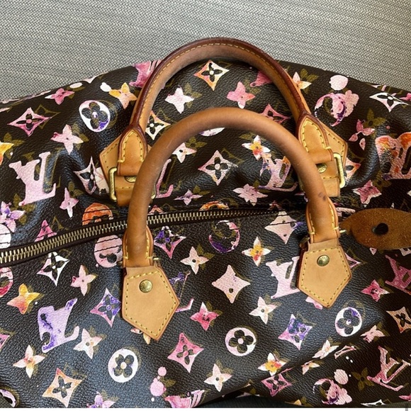 Louis Vuitton Watercolor Aquarelle Brown Speedy 35 - Picture 6 of 10